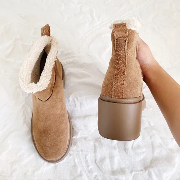 Steve Madden Hatcher Chestnut Suede Boots Size 7.5 New