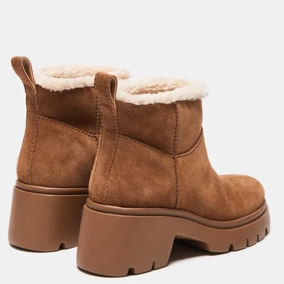 Steve Madden Hatcher Chestnut Suede Boots Size 7.5 New