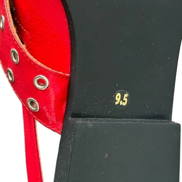 Steve Madden Smokee Red Buckle Slingback Flats Women’s 9.5