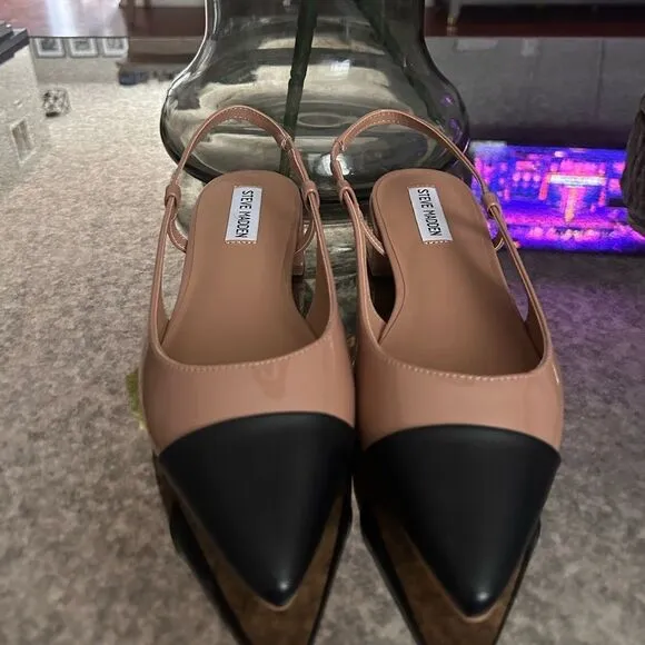 Steve Madden Allure Slingback Patent Leather Pointy Toe Flats