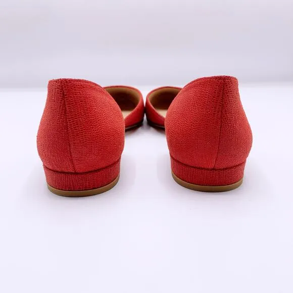Stuart Weitzman D'Orsay Red Flats