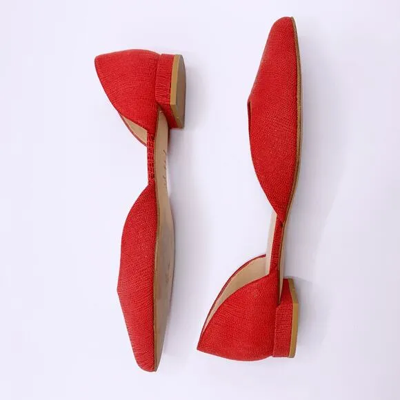 Stuart Weitzman D'Orsay Red Flats