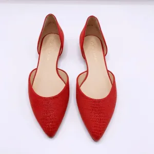 Stuart Weitzman D'Orsay Red Flats