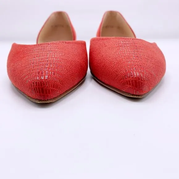Stuart Weitzman D'Orsay Red Flats