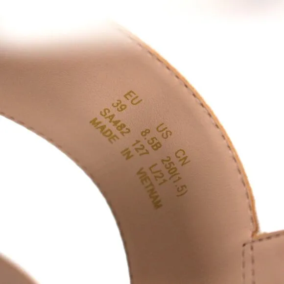 Stuart Weitzman Elodie White Smooth Leather Slingback Sandal Flats 39 NEW Shoes