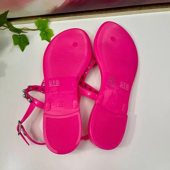 Stuart Weitzman Goldie Jelly Sandal in  Pink Size 8