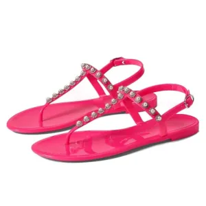 Stuart Weitzman Goldie Jelly Sandal in  Pink Size 8