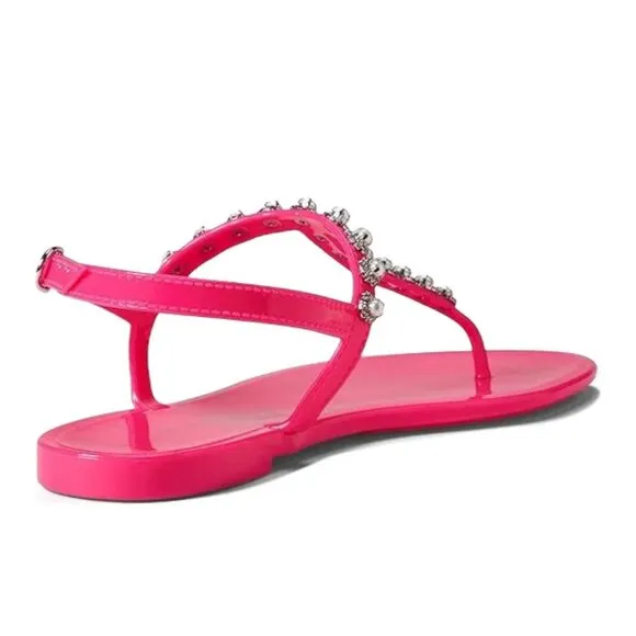 Stuart Weitzman Goldie Jelly Sandal in  Pink Size 8