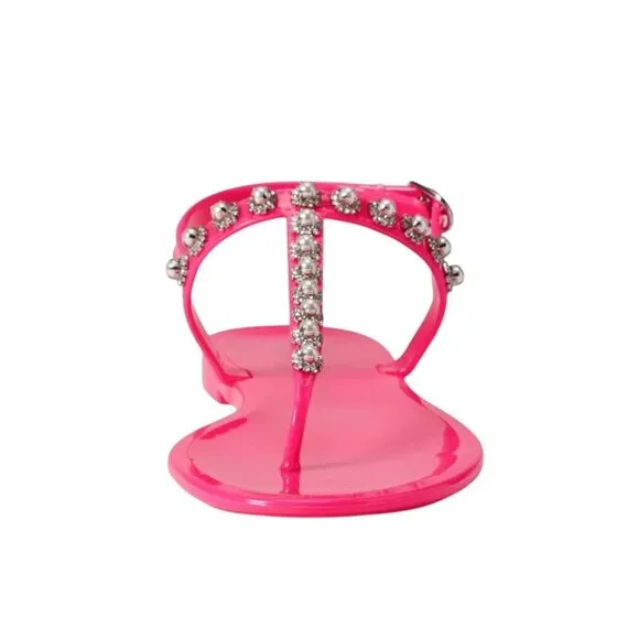 Stuart Weitzman Goldie Jelly Sandal in  Pink Size 8