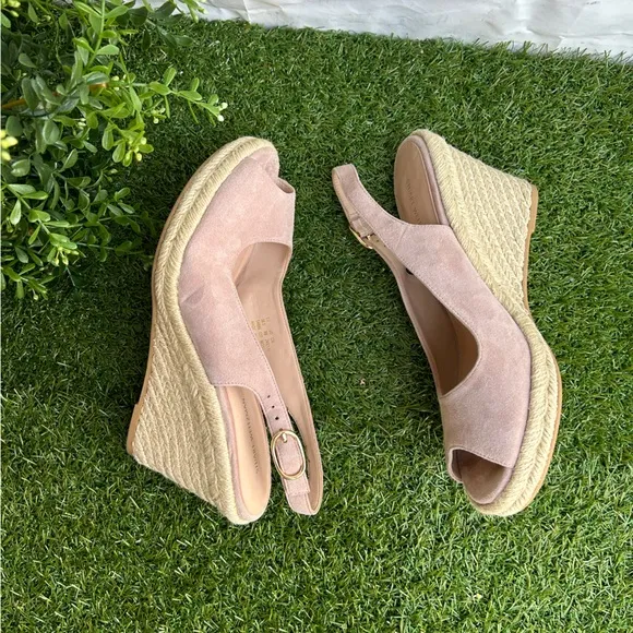 STUART WEITZMAN Jean Espadrille Platform WedgeSandal Women size 8 gently used