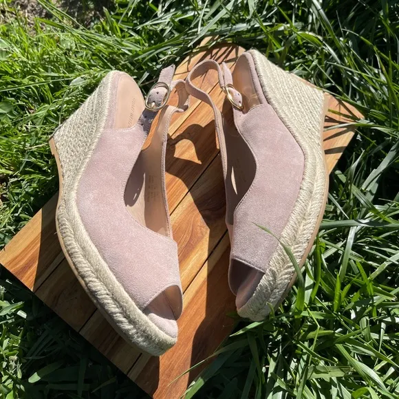 STUART WEITZMAN Jean Espadrille Platform WedgeSandal Women size 8 gently used