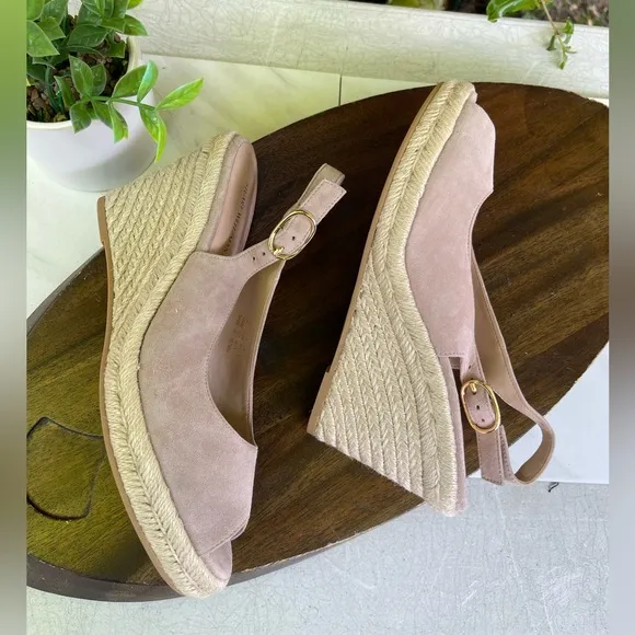 STUART WEITZMAN Jean Espadrille Platform WedgeSandal Women size 8 gently used