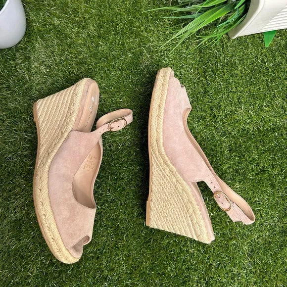 STUART WEITZMAN Jean Espadrille Platform WedgeSandal Women size 8 gently used