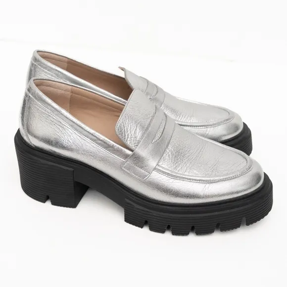 Stuart Weitzman | Women's Soho Silver Loafers
