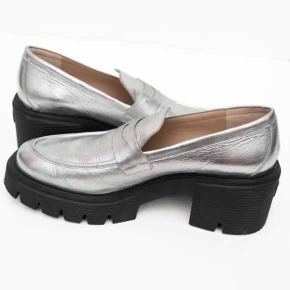 Stuart Weitzman | Women's Soho Silver Loafers