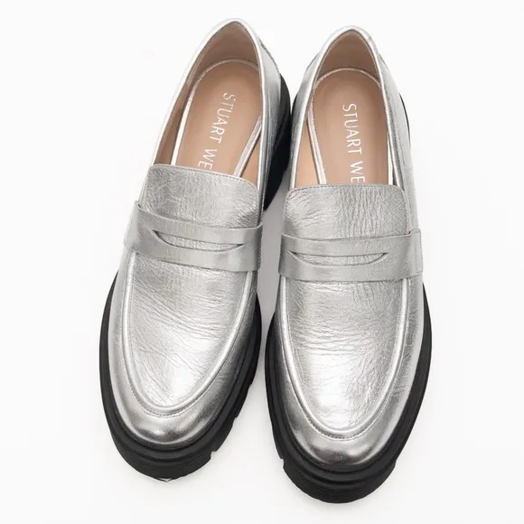 Stuart Weitzman | Women's Soho Silver Loafers