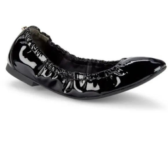 STUART WEITZMANGabby Scrunched Patent Leather Ballet Flats Sz 6