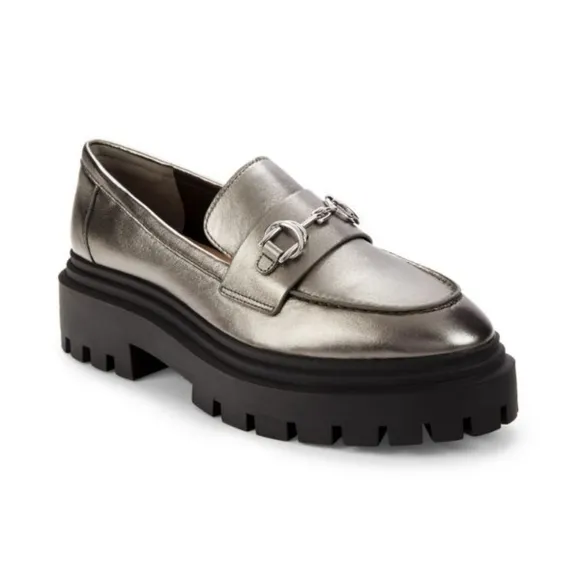 Stuart Weitzman.Owen Chunky Leather Platform Bit Loafers