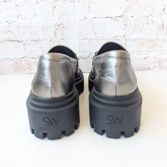 Stuart Weitzman.Owen Chunky Leather Platform Bit Loafers