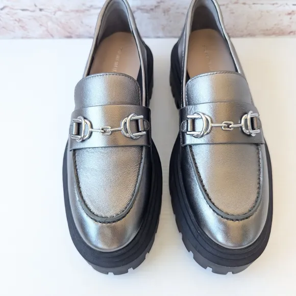 Stuart Weitzman.Owen Chunky Leather Platform Bit Loafers