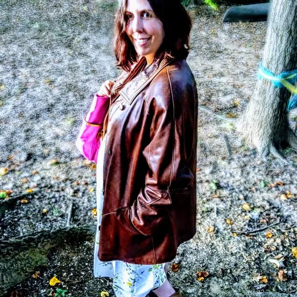 Stunning Vintage 1970's Friitala Leather jacket.
