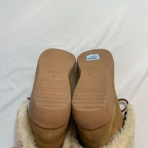 Style &amp; Company Brown Suede Shearling Boots Size 8 M New