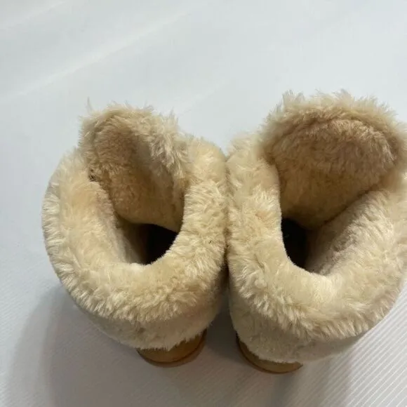 Style &amp; Company Brown Suede Shearling Boots Size 8 M New
