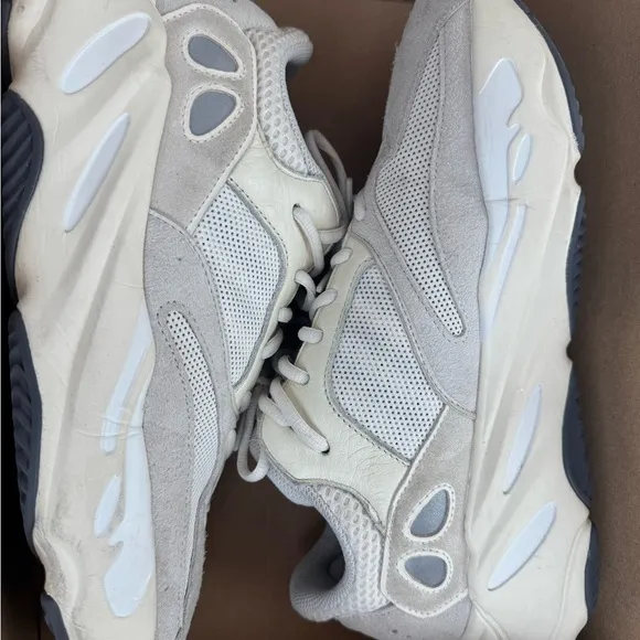 Stylish Cream and Gray Sneakers