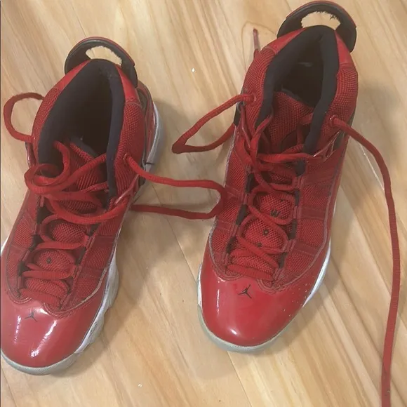 Stylish Red High-Top Sneakers