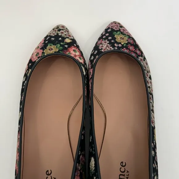 Sundance Marais black floral velvet flats