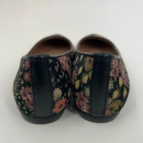 Sundance Marais black floral velvet flats