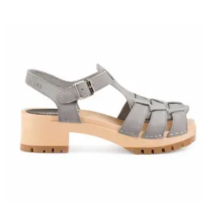 SWEEDISH HASBEENS Grunge Wood Sole Clog Fisherman Sandals \\ 39
