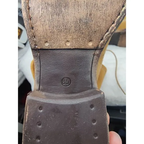 Tan Diba True Brown Shearling Boots Sz 8