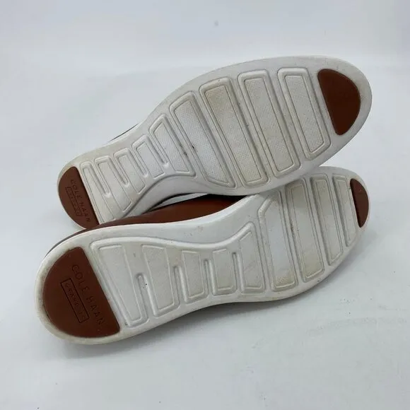 Tan Lace Up Almond Toe Dress Loafers | Men's Size 9