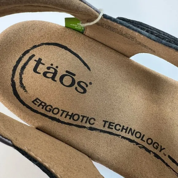 Taos Serene Womens Sandals Pewter Adjustable Leather Comfort Support Size 11 NEW