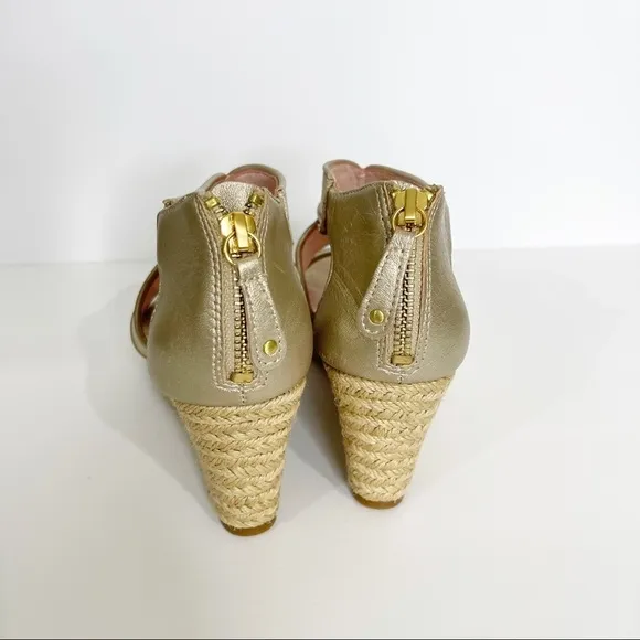 Taryn Rose Gold Beige Karsen Espadrilles Wedges