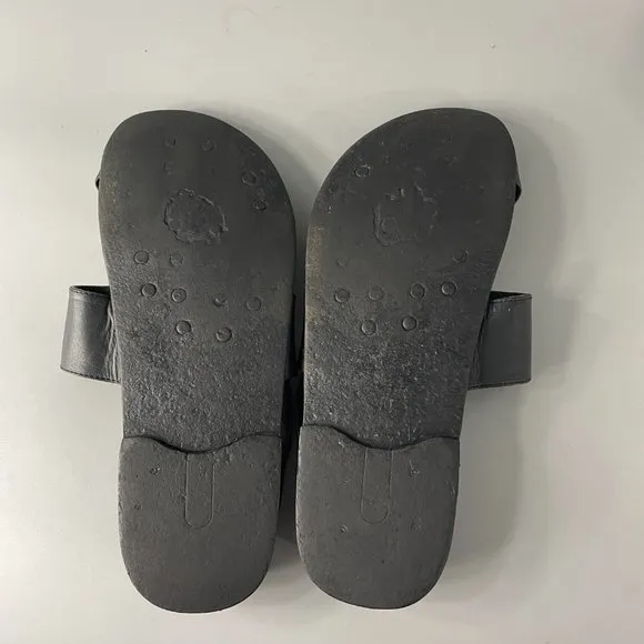 TATAMI by BIRKENSTOCK Leather Sandals Slide CHELSEA Black Crystal US8 EU40