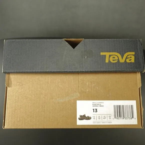 Teva Katavi 2 Cognac Olive Gray Trail Sandals Hiking Water Sport Comfort Size 13