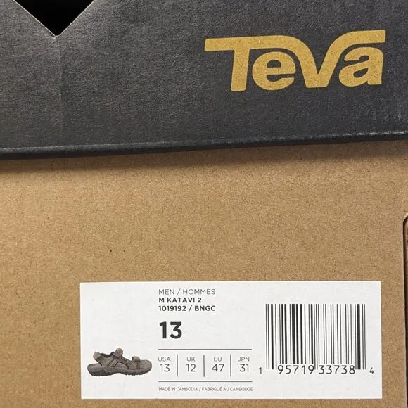 Teva Katavi 2 Sport Sandals, Brown Olive Suede, Men's 13 M
