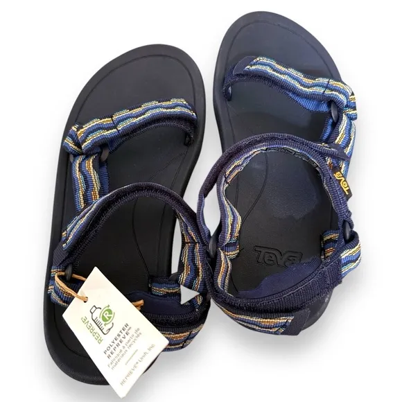 Teva Kid's Hurricane XLT 2 Sport Sandals in Navy Blue‎ Pattern Sz 2 NEW