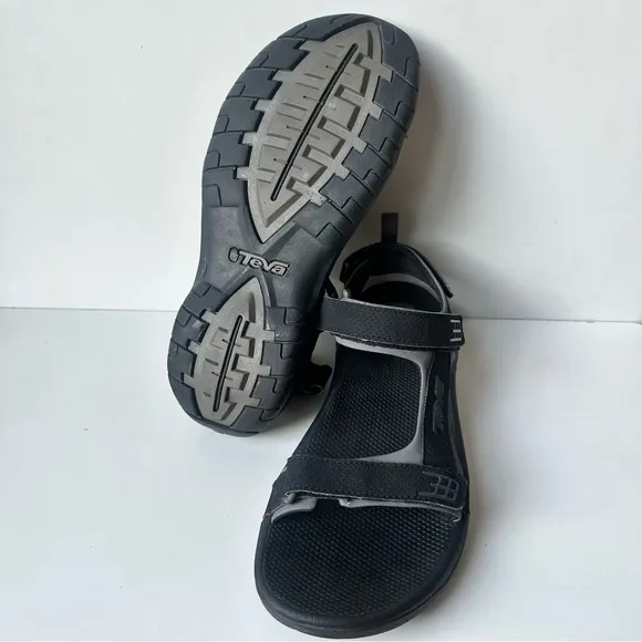 Teva Men Sandals Black Gray  Outdoor Water Hiking Walking Beach Size:10