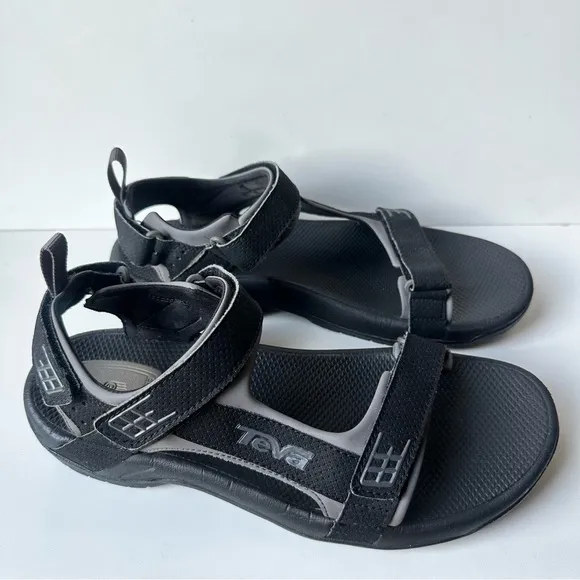 Teva Men Sandals Black Gray  Outdoor Water Hiking Walking Beach Size:10