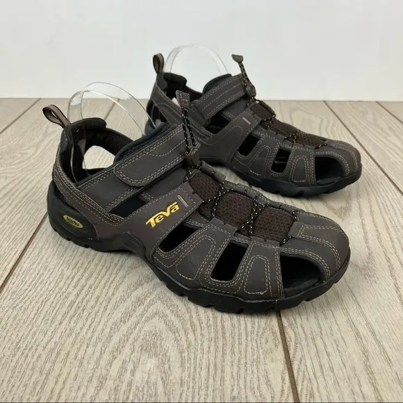 Teva Men’s Forebay Closed Toe Sandals US11 Turkish Coffee Brown $180