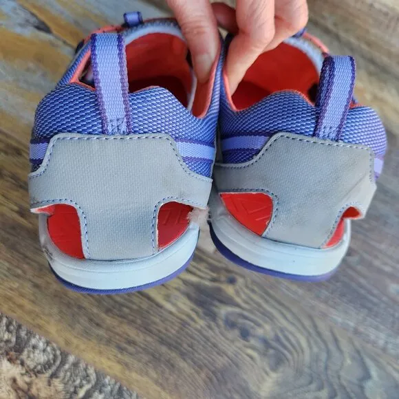Teva Men's T Manatee Water Sport Sandals Cushion Bungee Cord Purple Grey