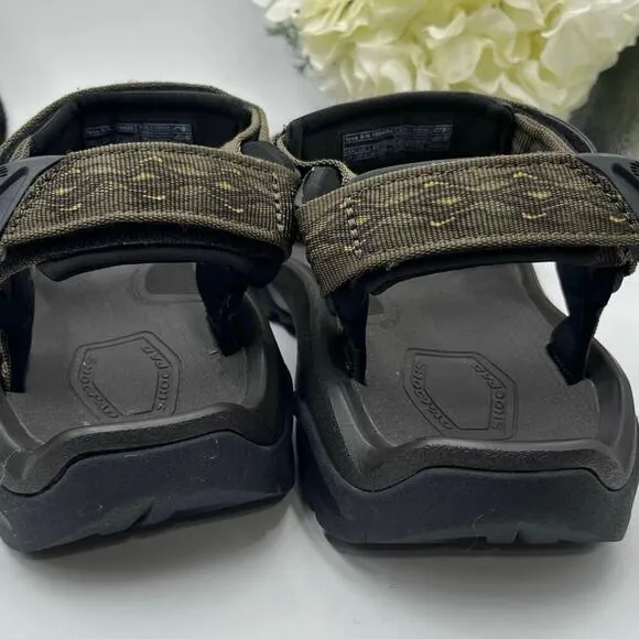 Teva Men's Terra Fl 4 Brown Madang/Olivel Webbing Water Sports Sandals Sz 13