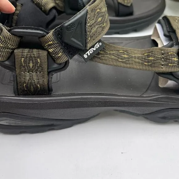 Teva Men's Terra Fl 4 Brown Madang/Olivel Webbing Water Sports Sandals Sz 13