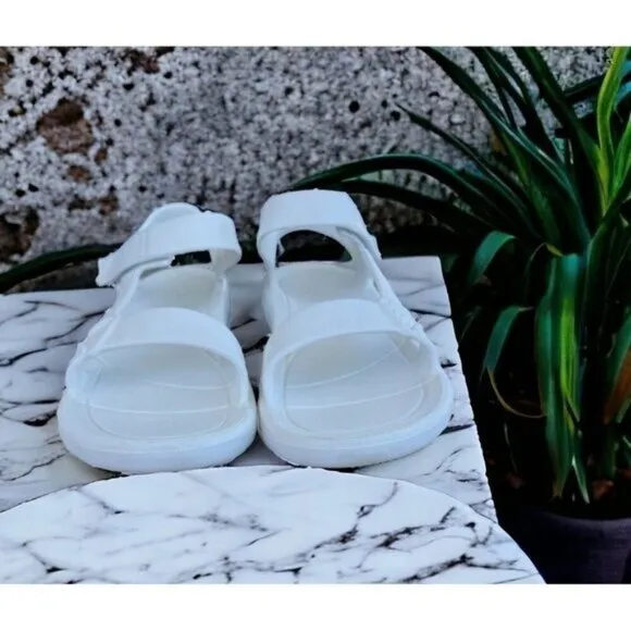 Teva Men's White Hurricane Drift Sport Water Sandals Size 12 Rubber Outdoor