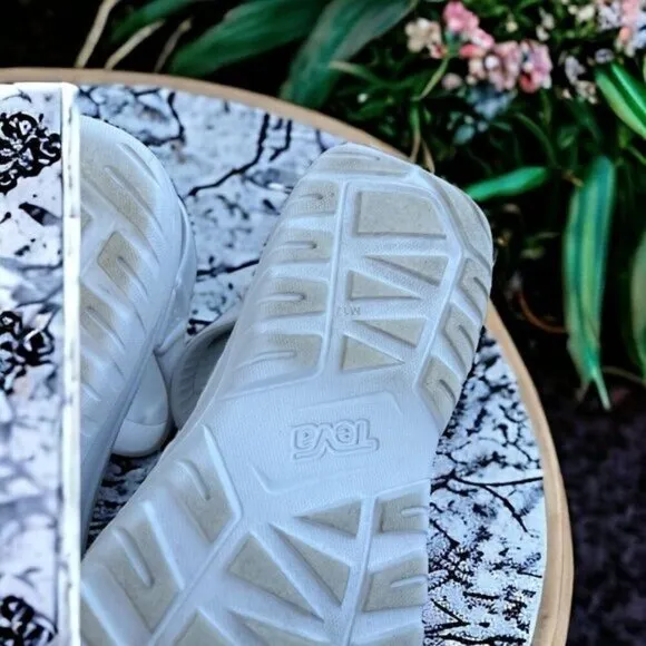 Teva Men's White Hurricane Drift Sport Water Sandals Size 12 Rubber Outdoor