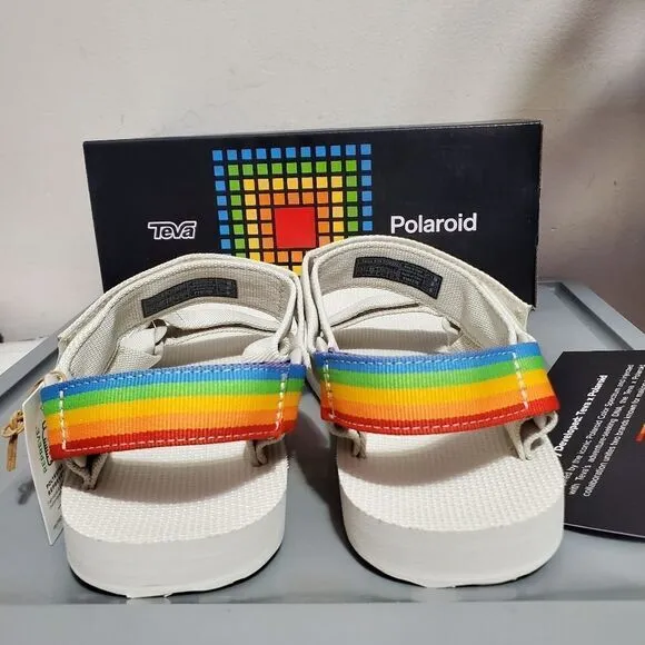 Teva Polaroid Mens Sz 8 Sandals Light Gray (1125392) Hike Camp Water Adjustable