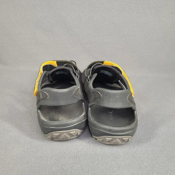 TEVA Shoes Mens 12 Black Flintwood Water Sandals Bungee Laces Hiking Outdoor